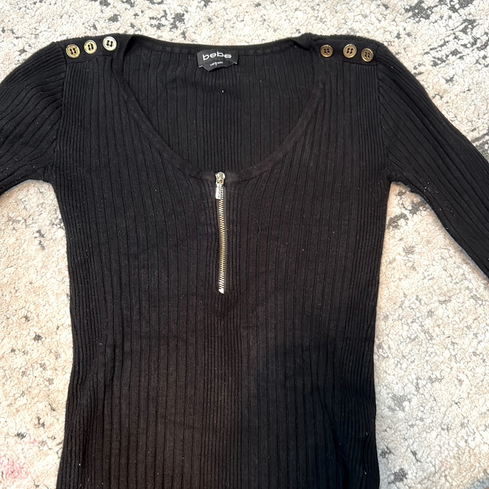Bebe black long sleeve shirt